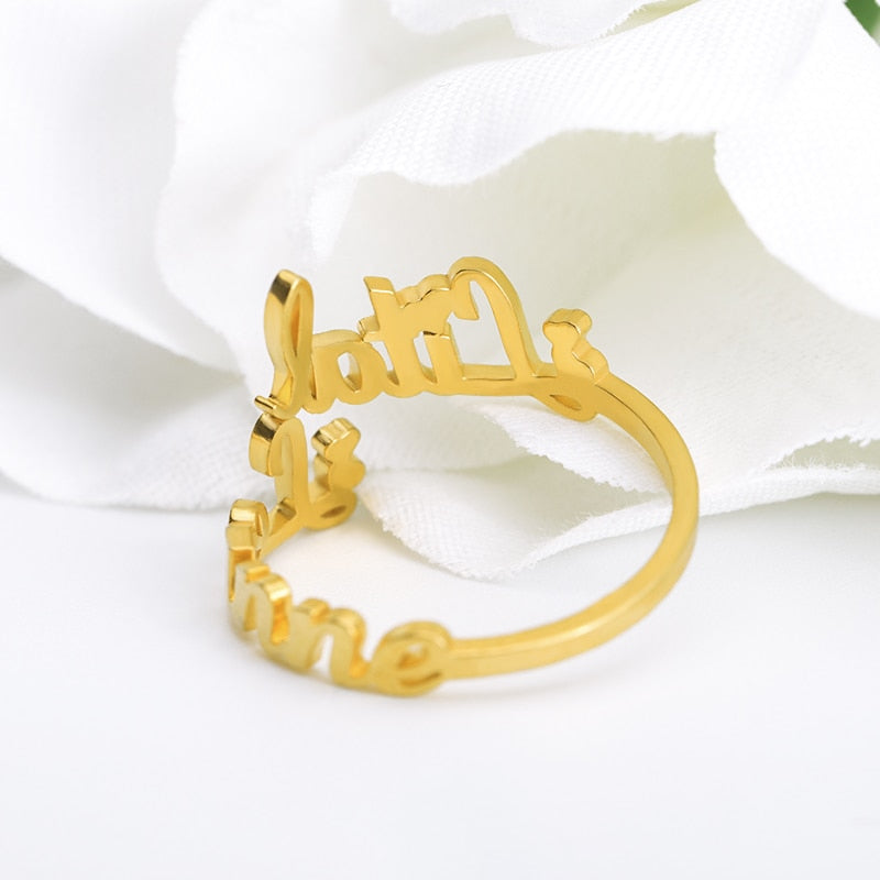 Customized Double Name Ring™